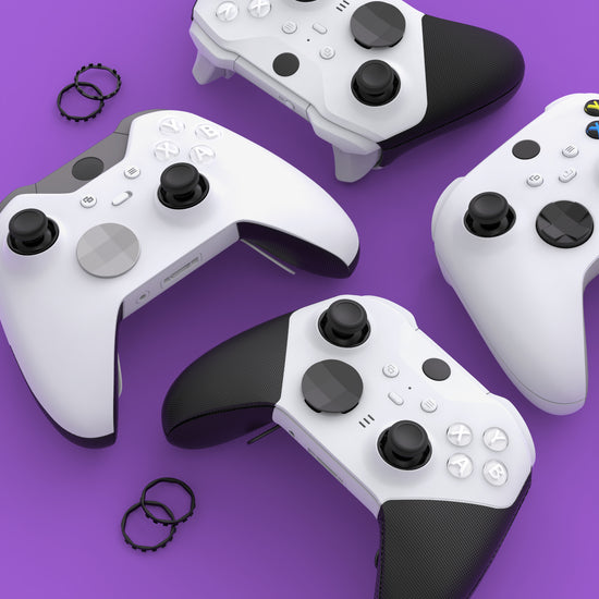 Redesigned Replacement Octagonal Gated Sticks Accent Rings for Xbox Elite Series 2 Core & Elite Series 2 & Xbox Elite, for eXtremeRate ASR Version Shell for Xbox Series X/S Controller - Black eXtremeRate