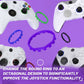 eXtremeRate Redesigned Replacement Octagonal Gated Sticks Accent Rings for Xbox Elite Series 2 Core & Elite Series 2 & Xbox Elite, for eXtremeRate ASR Version Shell for Xbox Series X/S Controller - Purple