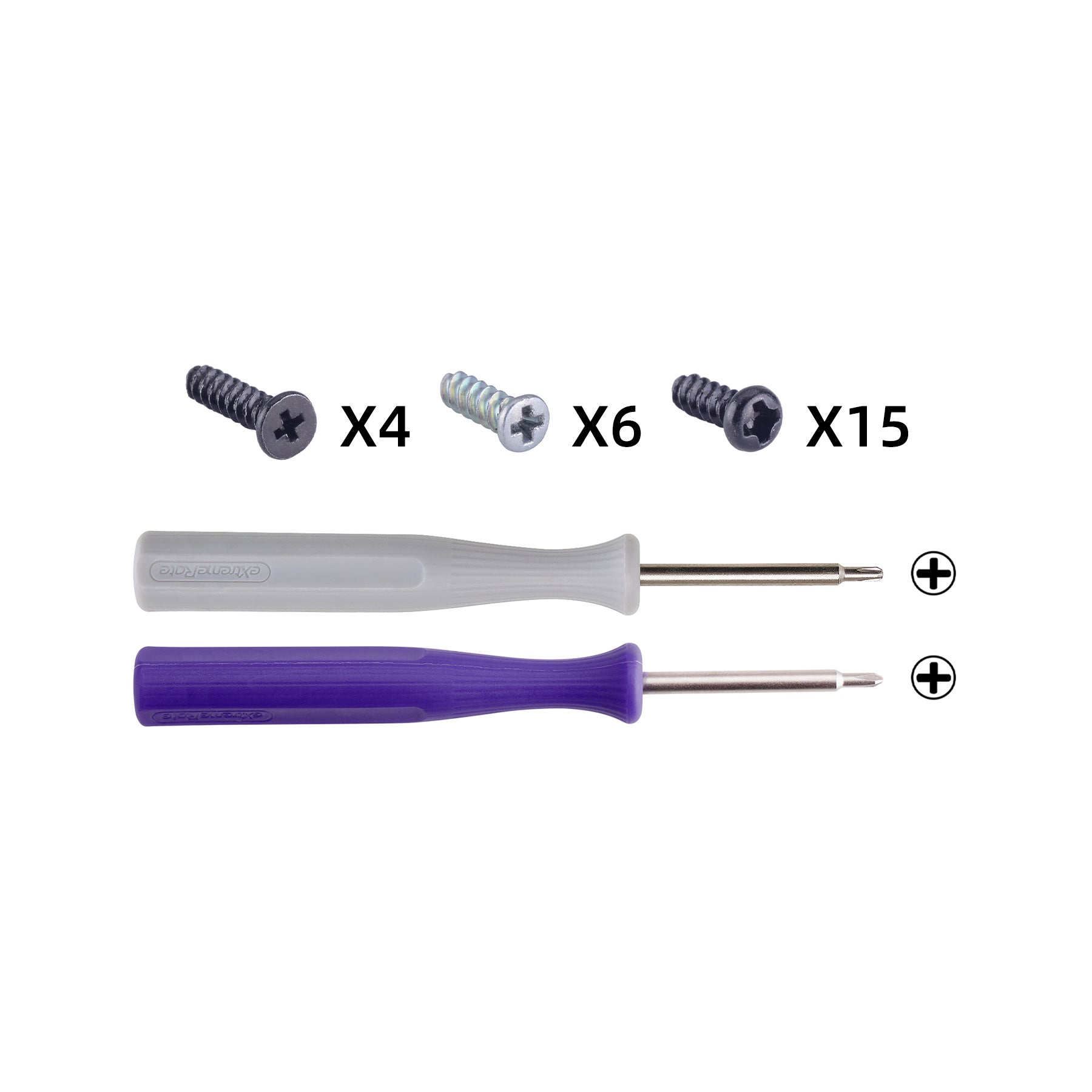 eXtremeRate Chrome Red Repair ABXY D-pad ZR ZL L R Keys for