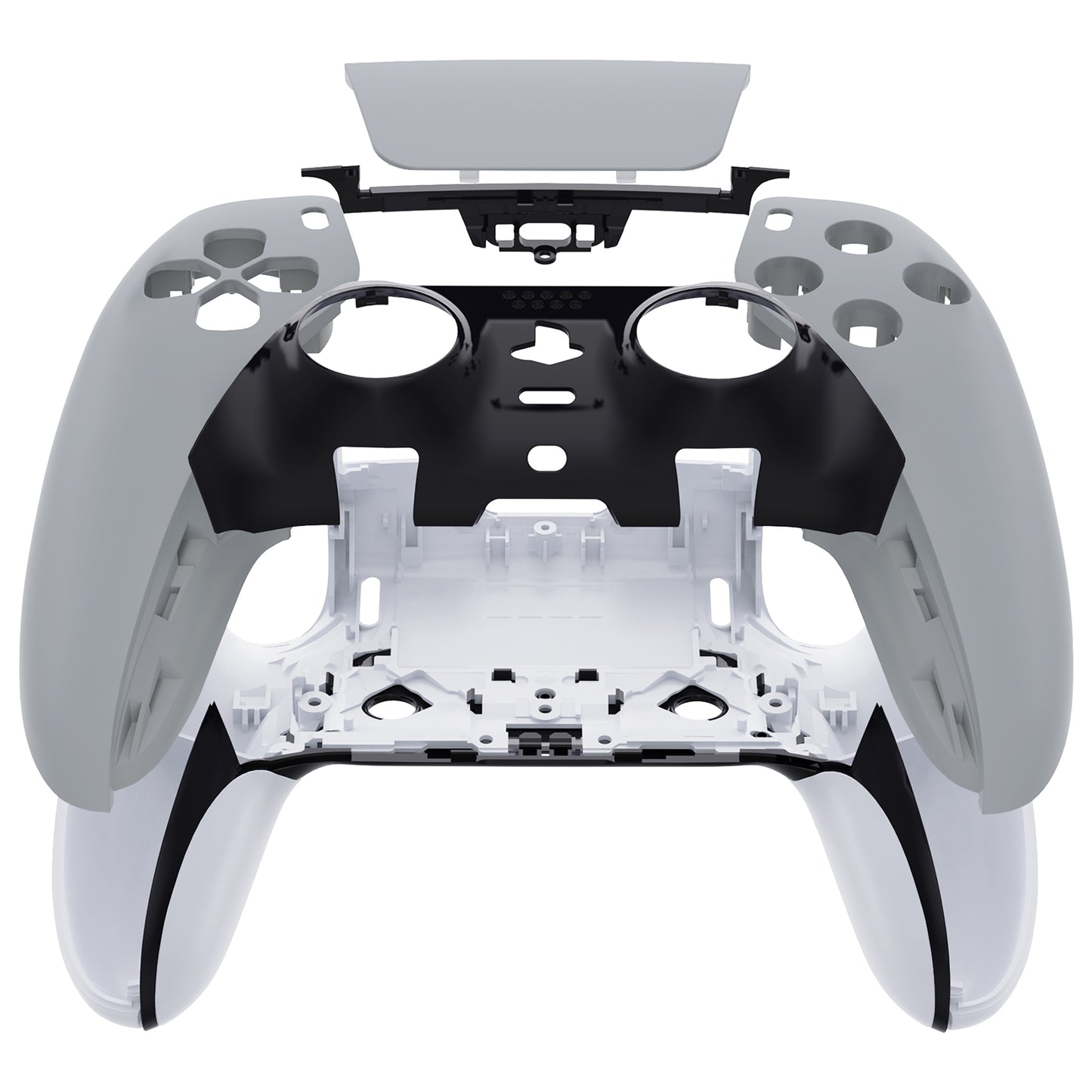 Replacement Left Right Front Housing Shell with Touchpad Compatible with PS5 Edge Controller - New Hope Gray eXtremeRate