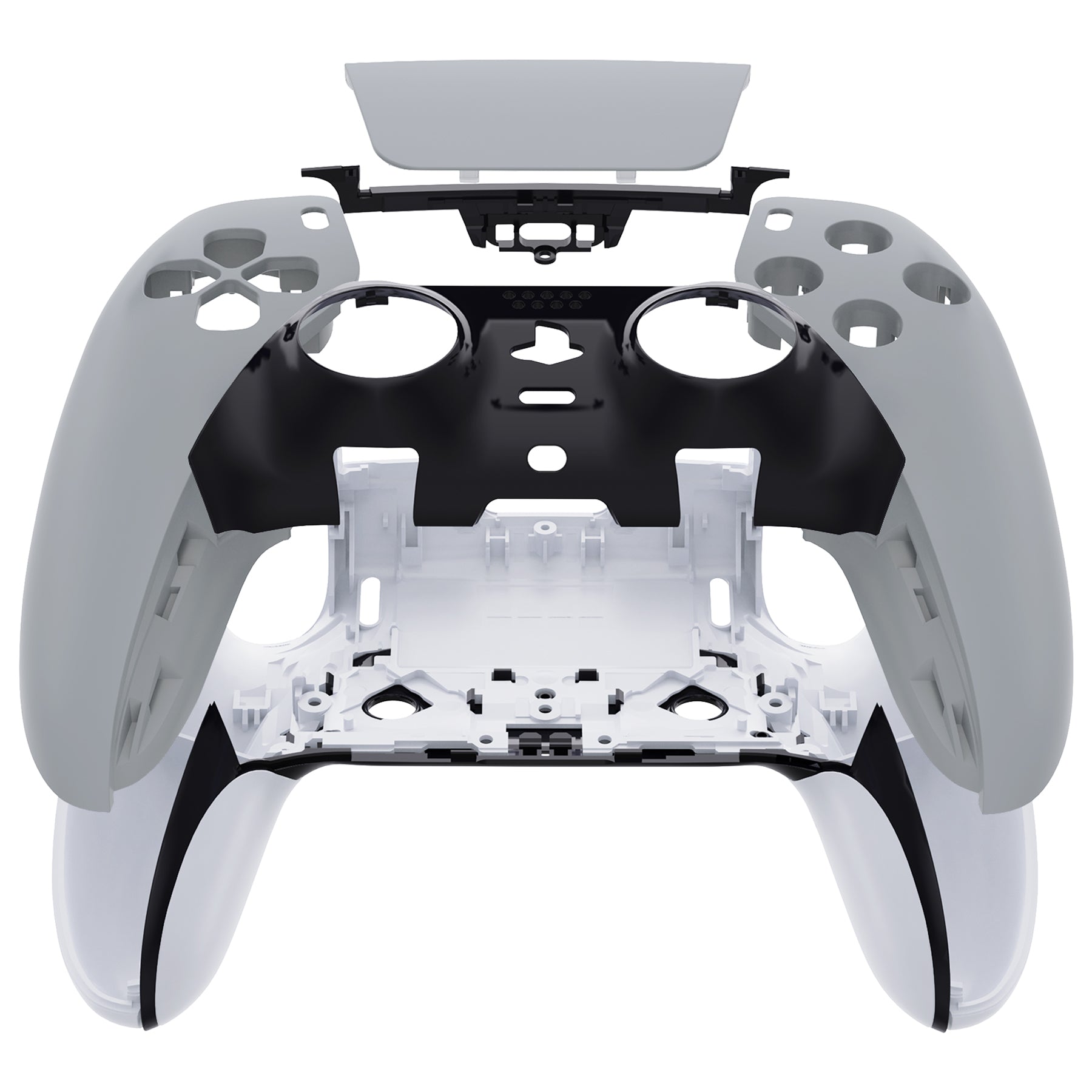 Replacement Left Right Front Housing Shell with Touchpad Compatible with PS5 Edge Controller - New Hope Gray eXtremeRate