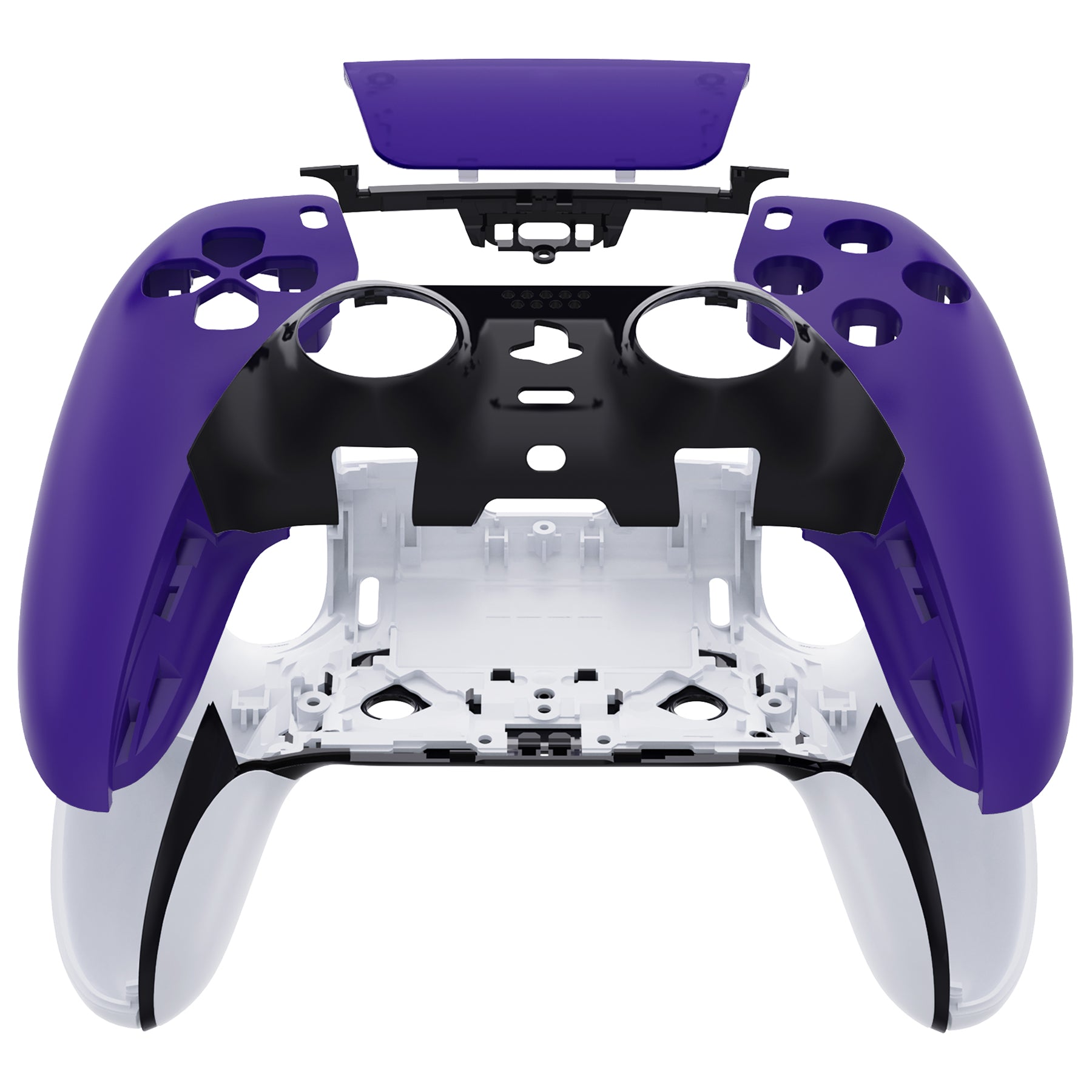 Replacement Left Right Front Housing Shell with Touchpad Compatible with PS5 Edge Controller - Purple eXtremeRate