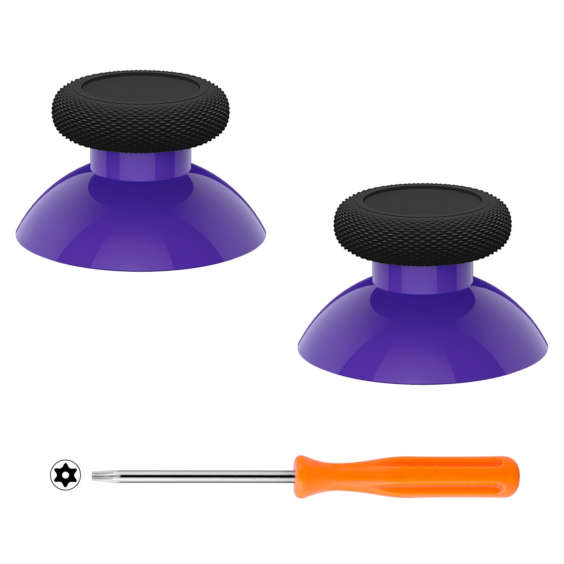eXtremeRate Purple & Black Replacement Thumbsticks for for Xbox