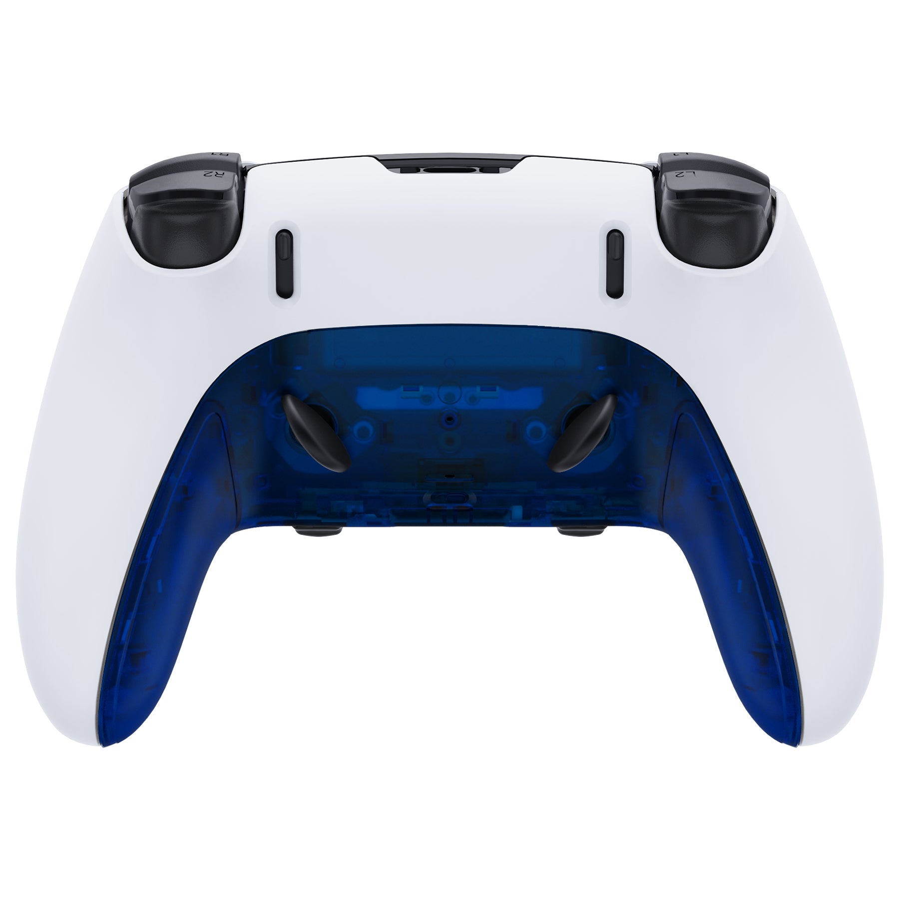 Replacement Top Bottom Decorative Trim Shell Compatible with PS5 Edge Controller - Clear Blue eXtremeRate
