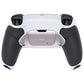 eXtremeRate Retail Silver Real Metal Buttons (RMB) Version RISE 2.0 Remap Kit with White Black Rubberized Grip Back Shell & Upgraded Remappable Back Buttons Attachment for PS5 Controller BDM-010 & BDM-020 - XPFJ7010