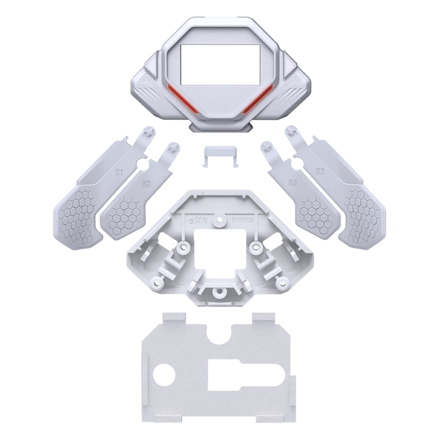 eXtremeRate Replacement K1 K2 K3 K4 Back Paddles for eXtremeRate SPARK Back Paddles Kit, Compatible with PS5 Controller - Solid White