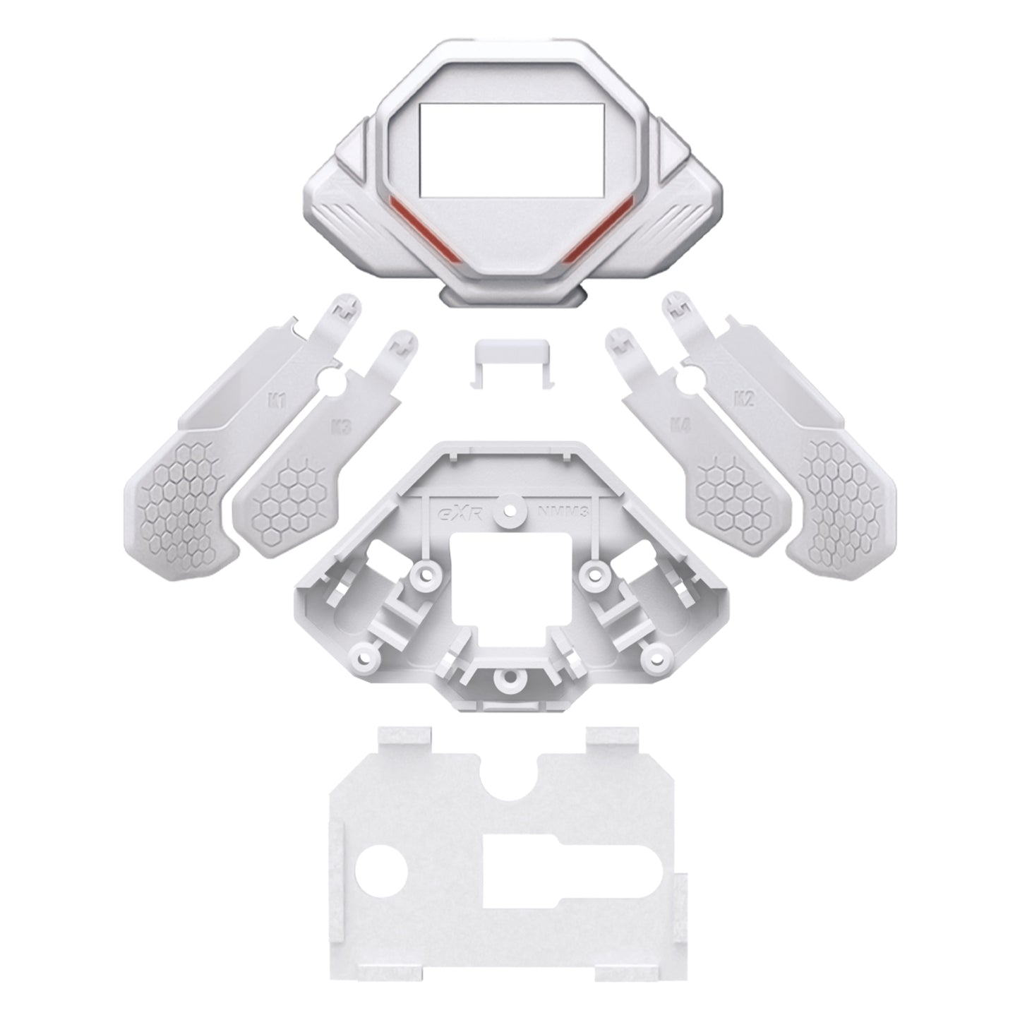 eXtremeRate Replacement K1 K2 K3 K4 Back Paddles for eXtremeRate SPARK Back Paddles Kit, Compatible with PS5 Controller - White