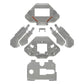 eXtremeRate Replacement K1 K2 K3 K4 Back Paddles for eXtremeRate SPARK Back Paddles Kit, Compatible with PS5 Controller - Clear Slate Black