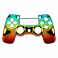 eXtremeRate Replacement Front Housing Shell for PS4 Slim Pro Controller Controller (CUH-ZCT2 JDM-040/050/055) - Chrome Cyan Gold Red
