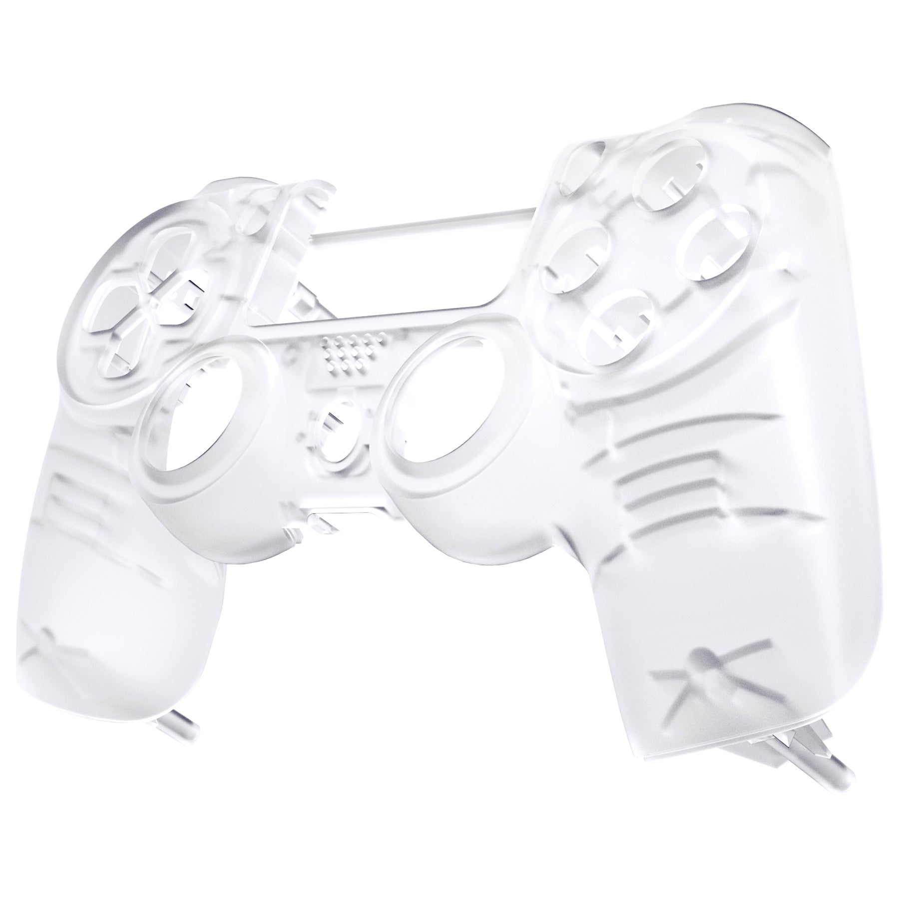 Transparent Clear Faceplate Cover Front Housing Shell Matte Replacement Kit for  for ps4 Pro Slim Controller (CUH-ZCT2 JDM-040 JDM-050 JDM-055) - SP4FM01 eXtremeRate