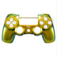 eXtremeRate Replacement Front Housing Shell for PS4 Slim Pro Controller Controller (CUH-ZCT2 JDM-040/050/055) - Chameleon Gold Green Glossy