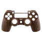 eXtremeRate Replacement Front Housing Shell for PS4 Slim Pro Controller Controller (CUH-ZCT2 JDM-040/050/055) - Wood Grain