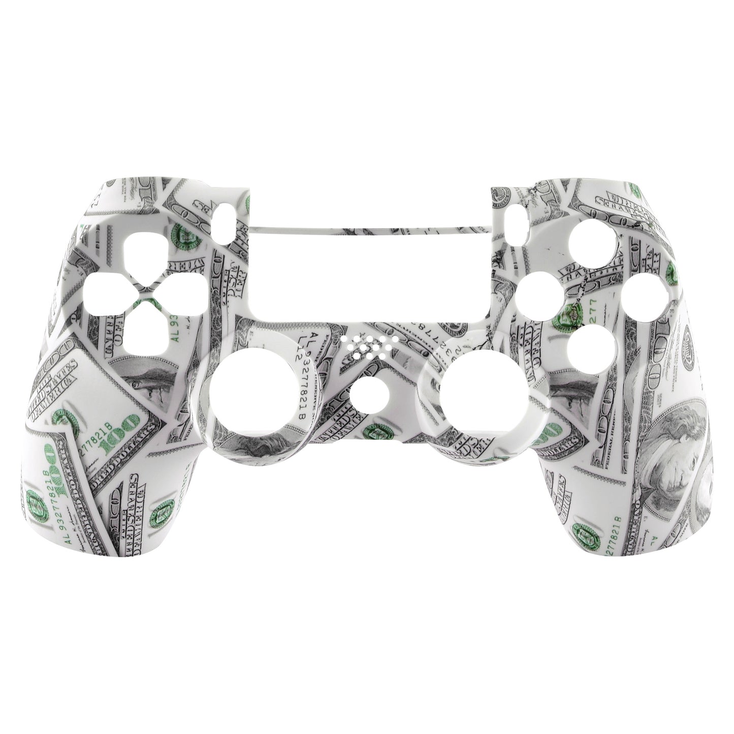 eXtremeRate Replacement Front Housing Shell for PS4 Slim Pro Controller Controller (CUH-ZCT2 JDM-040/050/055) - The $100 Cash Money