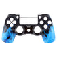 eXtremeRate Replacement Front Housing Shell for PS4 Slim Pro Controller Controller (CUH-ZCT2 JDM-040/050/055) - Blue Fire Flame