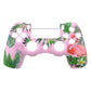 eXtremeRate Replacement Front Housing Shell for PS4 Slim Pro Controller Controller (CUH-ZCT2 JDM-040/050/055) - Tropical Flamingo