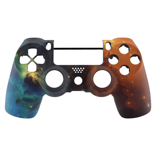 eXtremeRate Replacement Front Housing Shell for PS4 Slim Pro Controller Controller (CUH-ZCT2 JDM-040/050/055) - Orange Star Universe