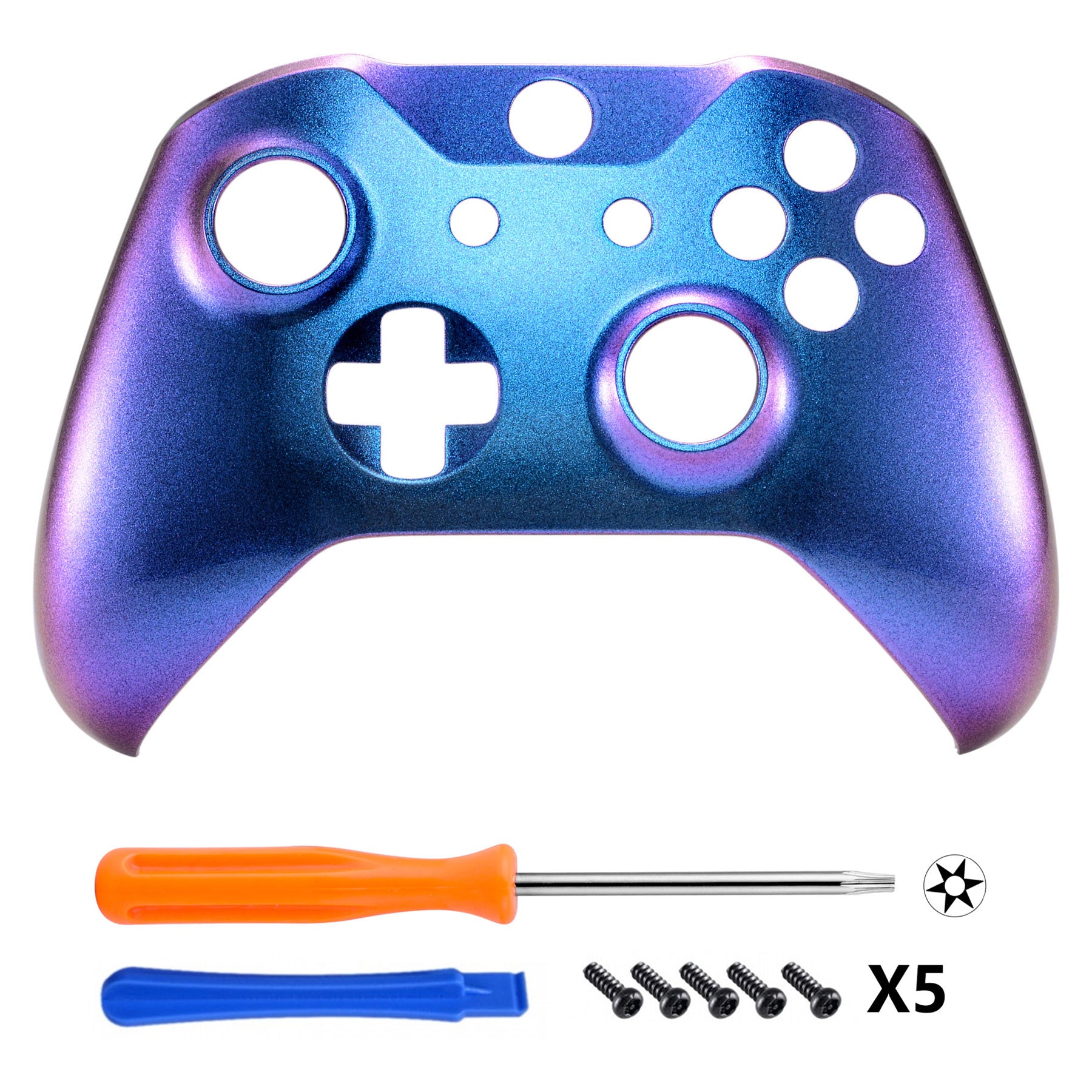 eXtremeRate Purple and Blue Chameleon Front Housing Shell