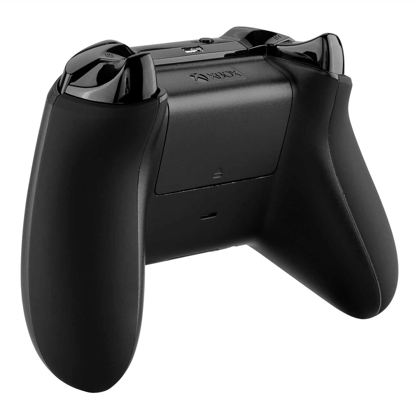 eXtremeRate Retail Black Soft Touch Grip Back Panels, Comfortable Non-Slip Side Rails Handles, Game Improvement Replacement Parts for Xbox One X & One S Controller - SXOJ0120