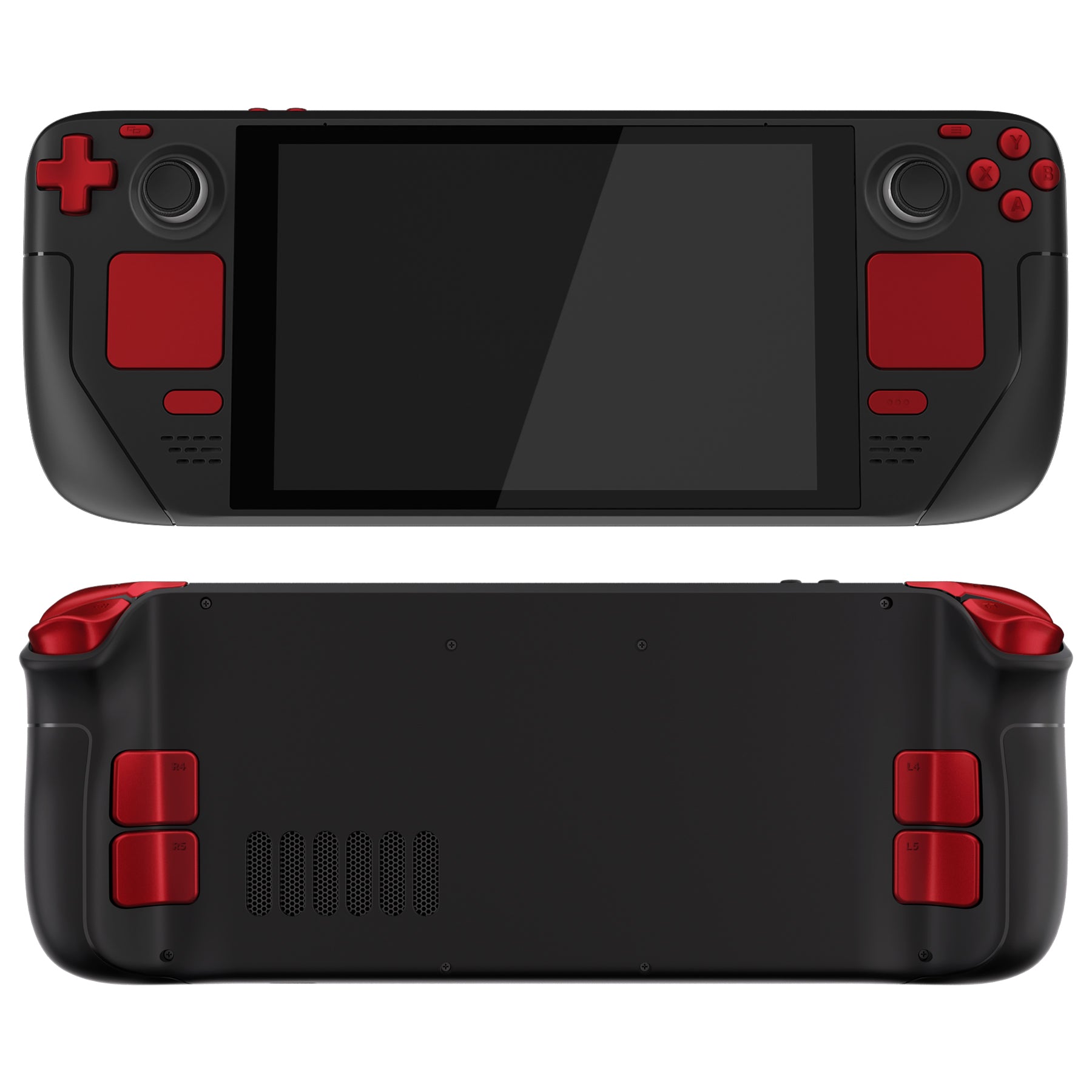 eXtremeRate Scarlet Red Replacement Full Set Buttons for Steam