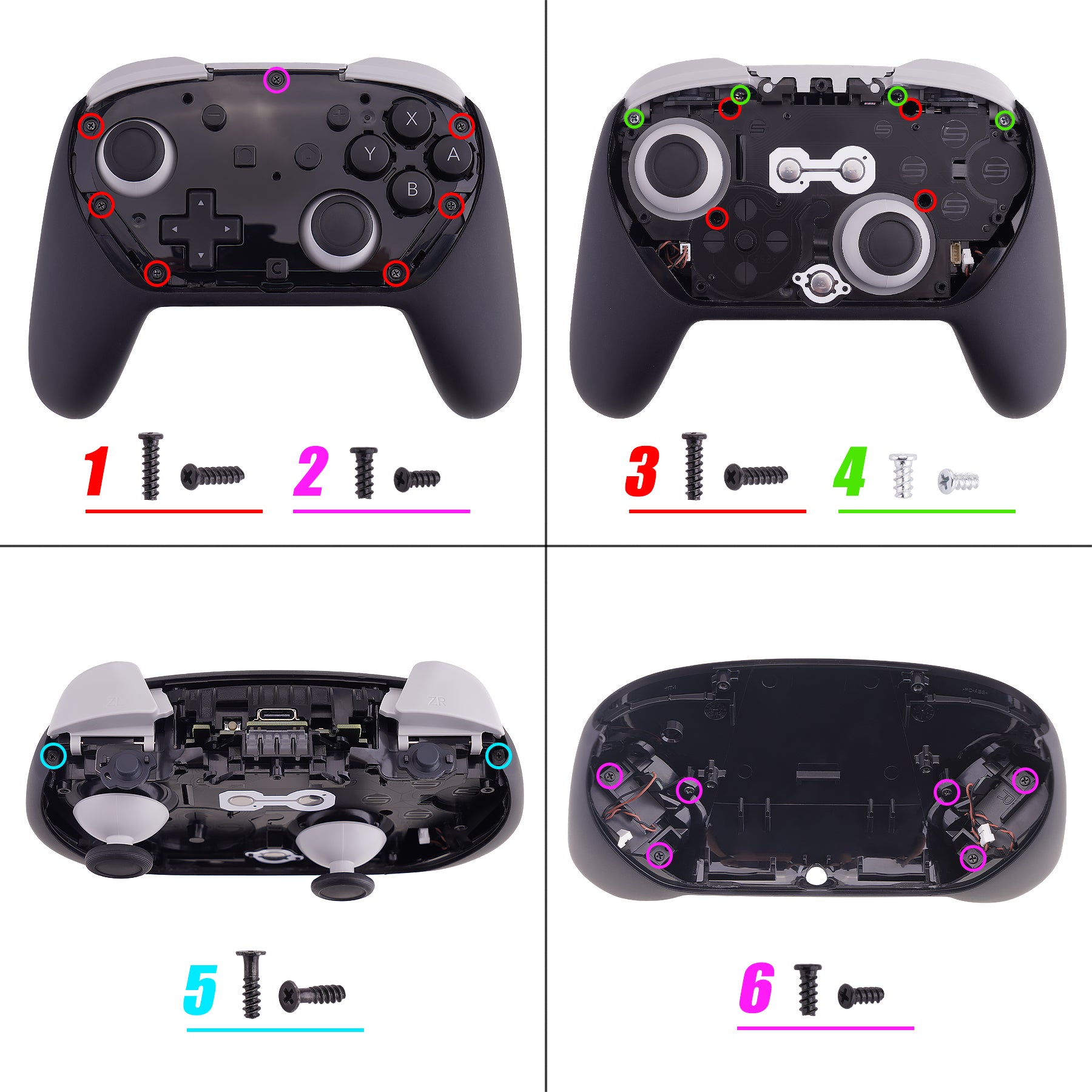 eXtremeRate DIY Replacement Full Set Shells with Buttons for eXtremeRate DIY Replacement Full Set Shells with Buttons for
