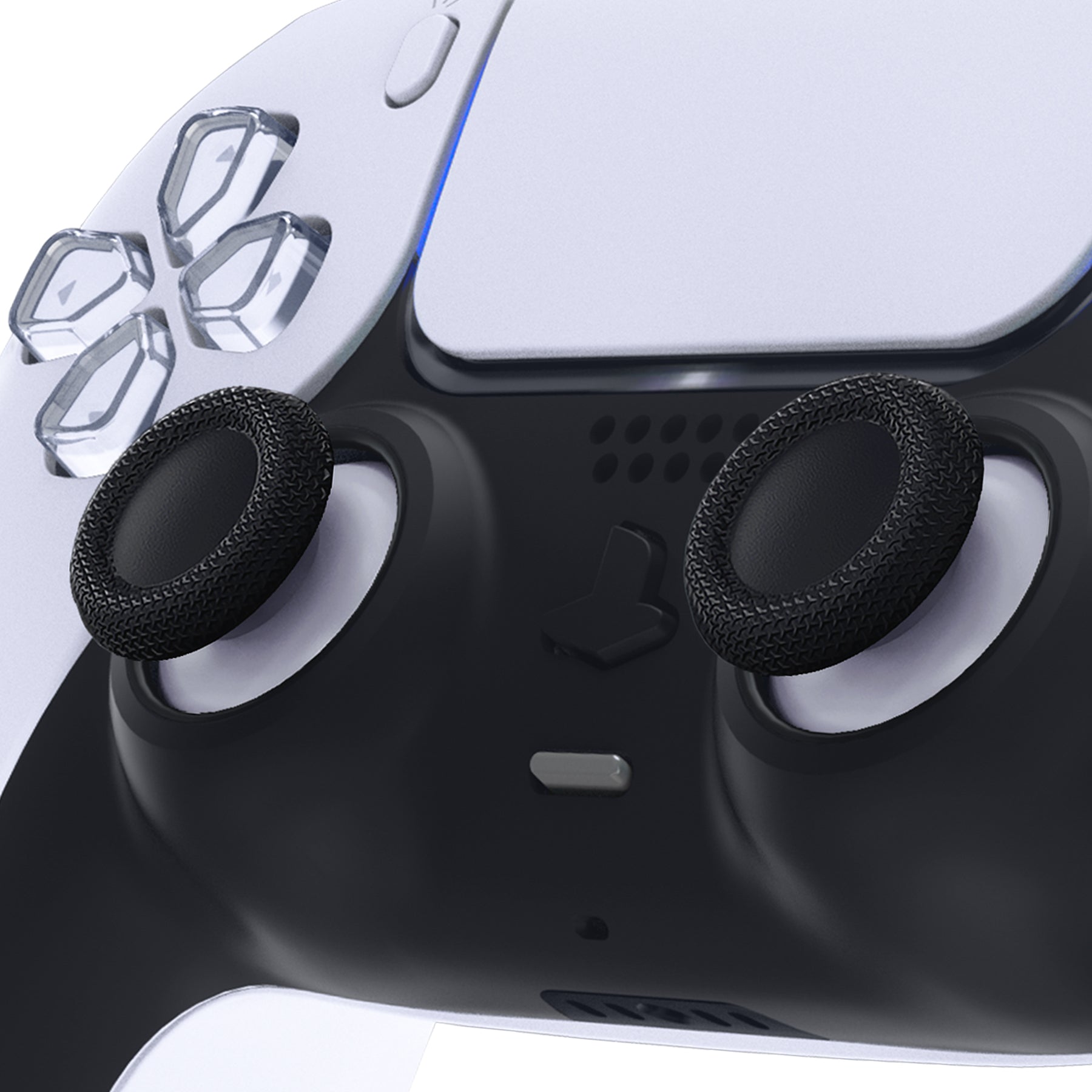 PS5 カスタム　デュアルセンス　TMRスティック　extremerate eXtremeRate Solid White & Black Replacement Thumbsticks for PS5