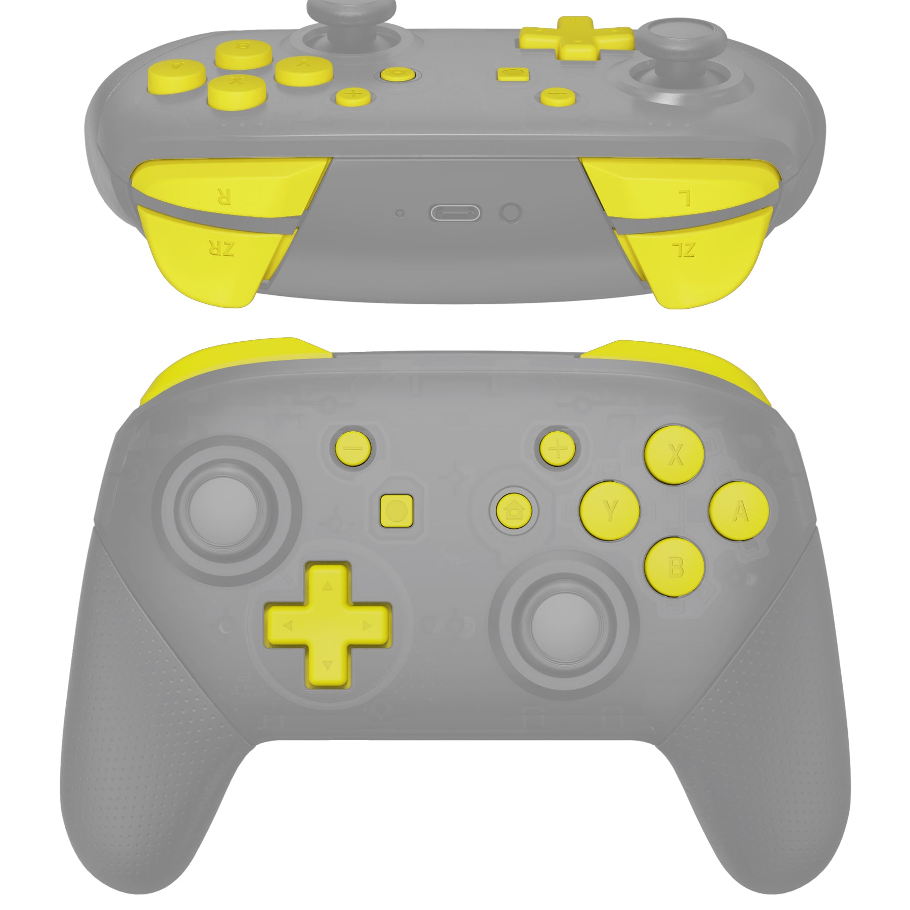 eXtremeRate Sunflower Yellow Repair ABXY D-pad ZR ZL L R Keys for