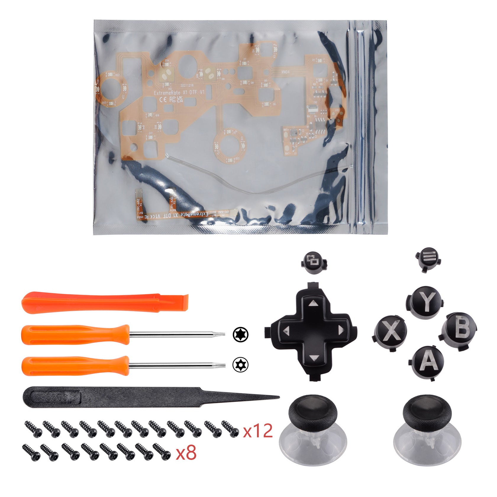 eXtremeRate Multi-Colors Luminated D-pad Thumbsticks Start Back ABXY ...