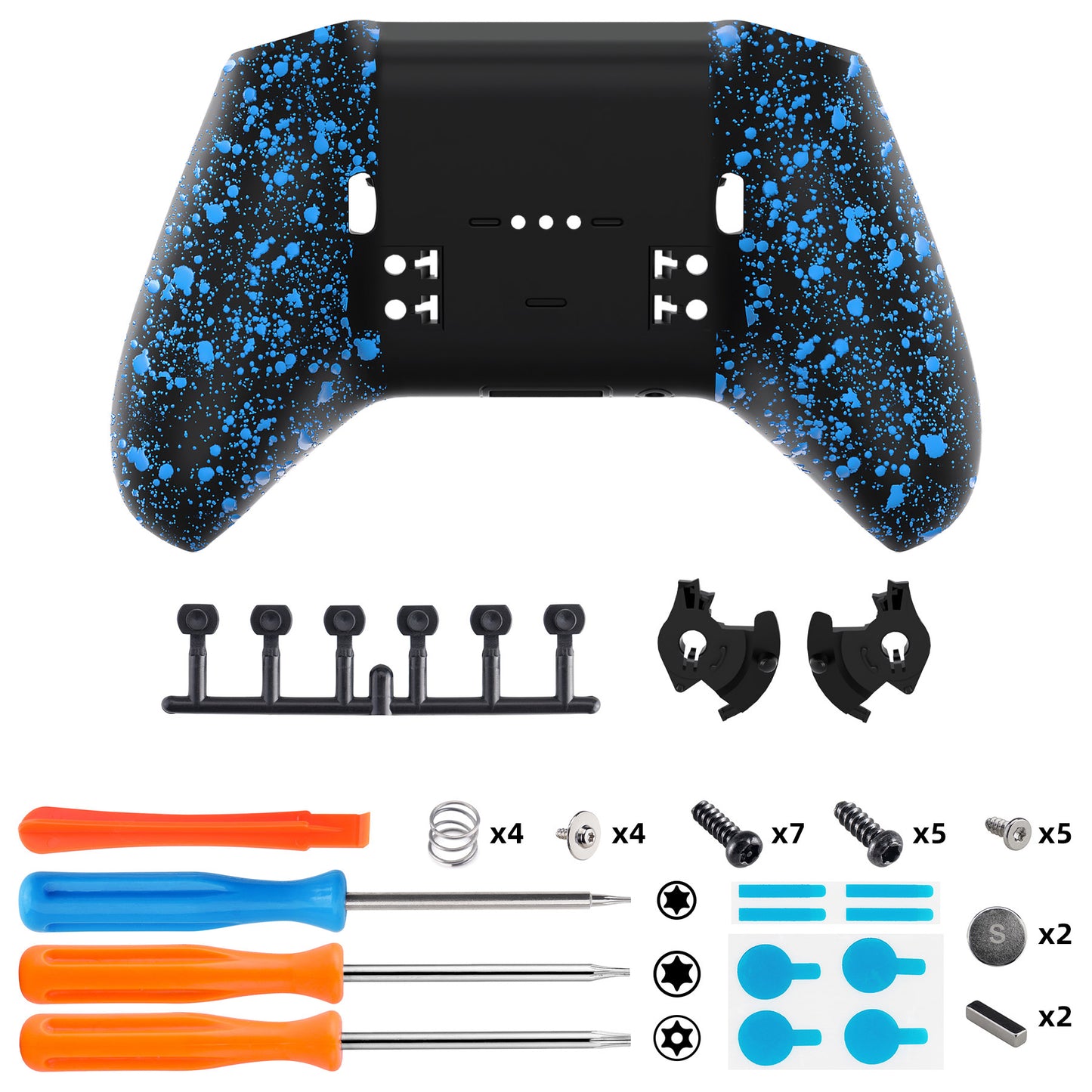eXtremeRate Replacement Bottom Shell Case for Xbox Elite Series 2 & Elite Series 2 Core Controller Model 1797 - Textured Blue