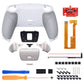 eXtremeRate Silver Real Metal Buttons (RMB) Version RISE Remap Kit for PS5 Controller BDM-030/040 - Rubberized Gray eXtremeRate