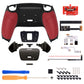 eXtremeRate Black Real Metal Buttons (RMB) Version RISE 2.0 Remap Kit for PS5 Controller BDM-010/020 - Rubberized Red eXtremeRate