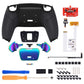 eXtremeRate Rainbow Aura Blue & Purple Real Metal Buttons (RMB) Version RISE V3 Remap Kit for PS5 Controller BDM-030/040/050 - Rubberized Black