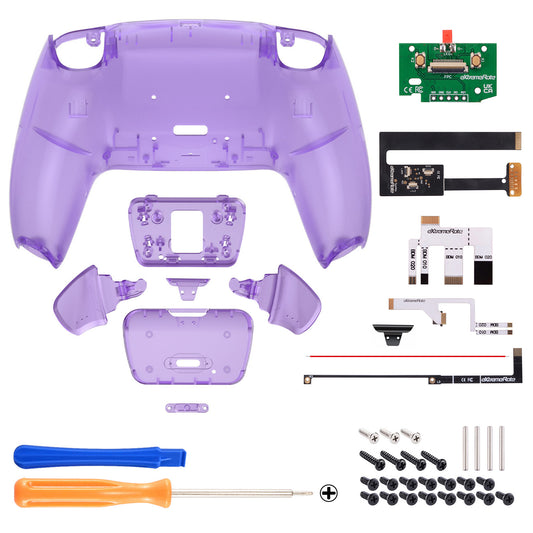 eXtremeRate Remappable Rise Remap Kit for PS5 Controller BDM-010 & BDM-020 - Clear Atomic Purple eXtremeRate