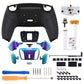 eXtremeRate Rainbow Aura Blue & Purple Real Metal Buttons (RMB) Version RISE4 V3 Remap Kit for PS5 Controller BDM-030/040/050 - Rubberized Black