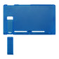 eXtremeRate Replacement Back Plate with Kickstand for Nintendo Switch Console - Transparent Clear Blue