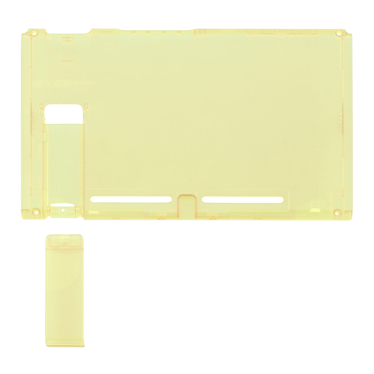 eXtremeRate Replacement Back Plate with Kickstand for Nintendo Switch Console - Amber Yellow