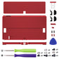 eXtremeRate Replacement Back Plate with Metal Kickstand for Nintendo Switch OLED - Scarlet Red
