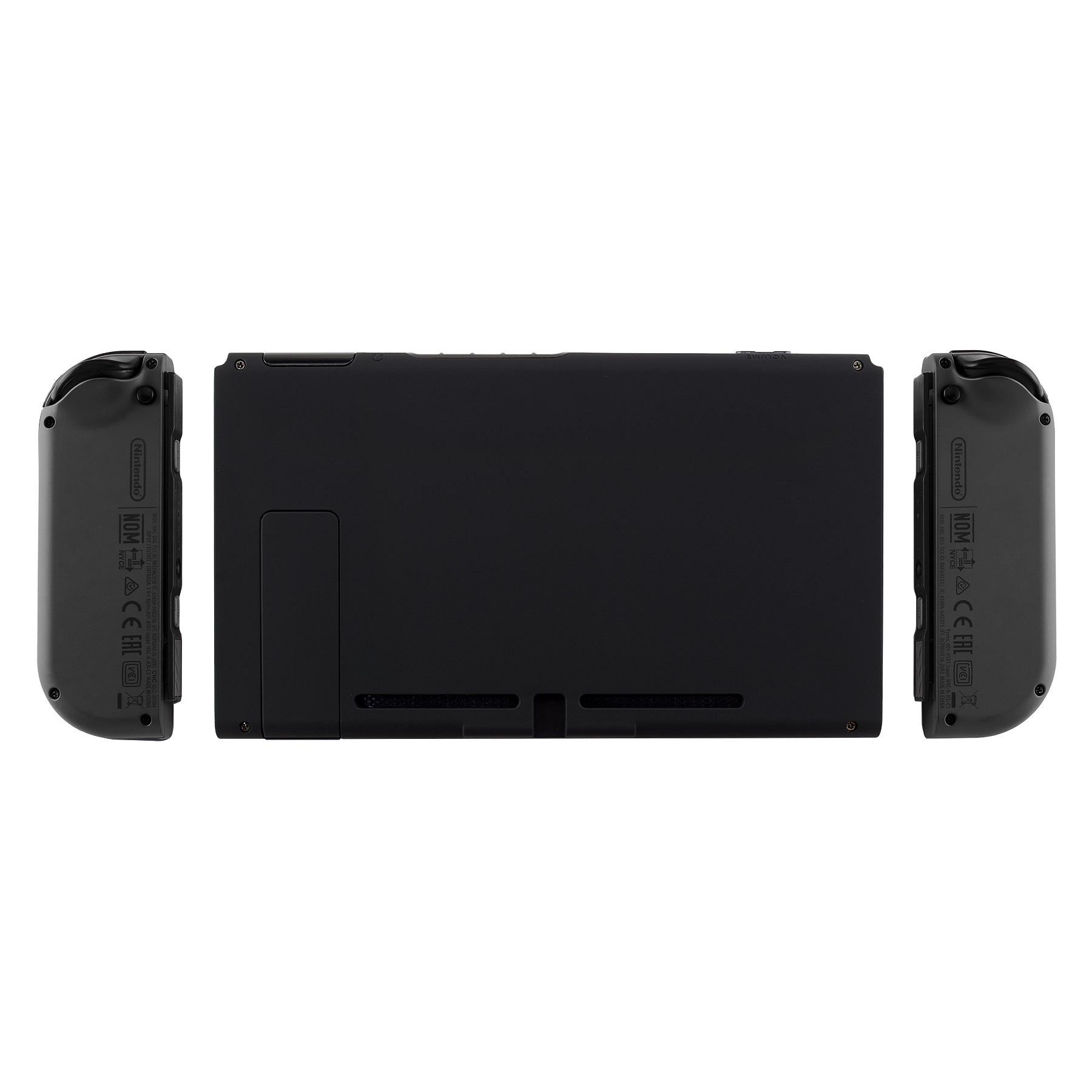 eXtremeRate Soft Touch Grip Black Console Back Plate DIY
