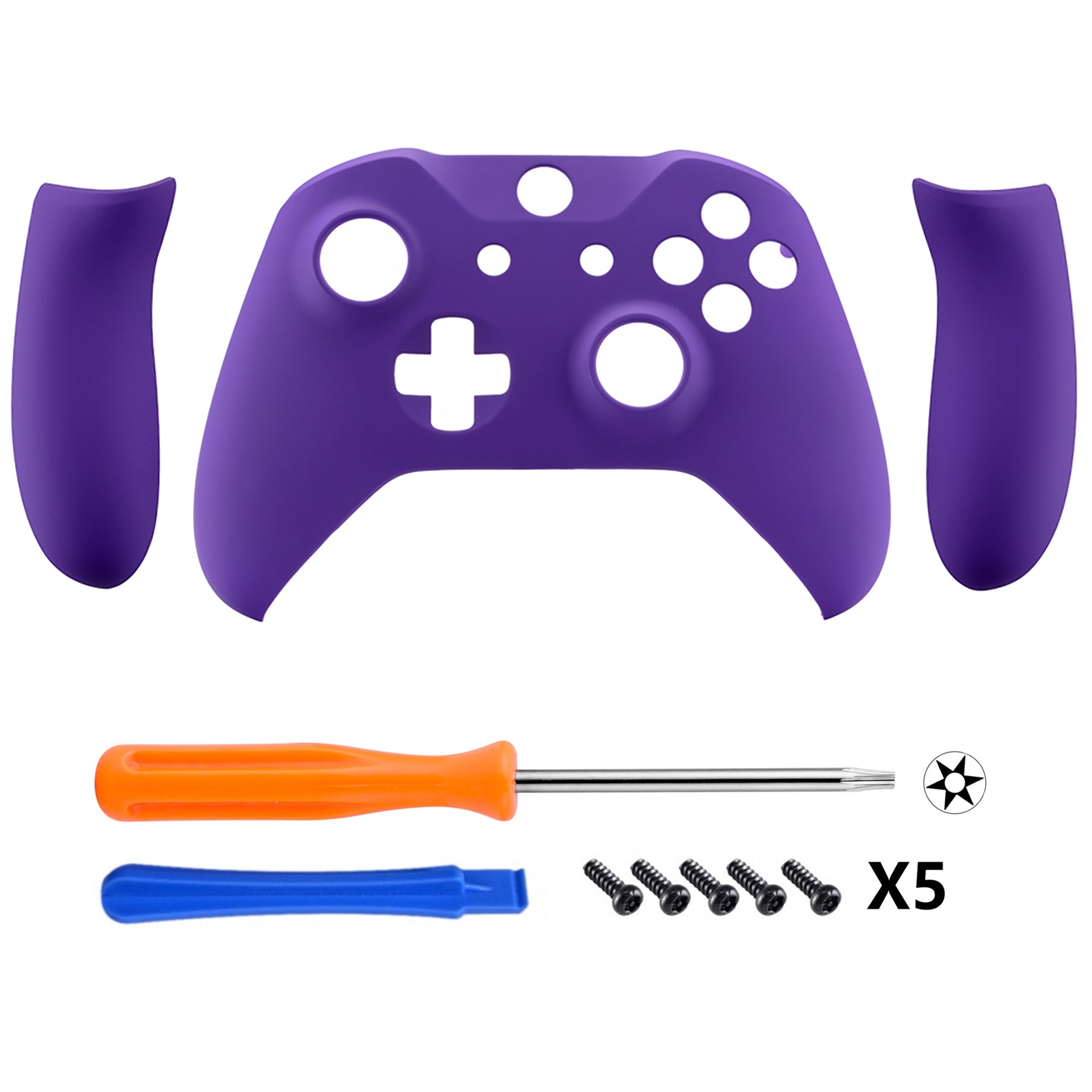 eXtremeRate Soft Touch Purple Faceplate Cover, Front Housing Shell