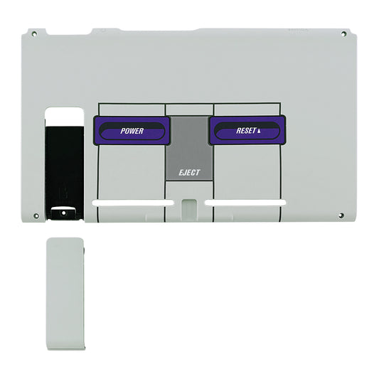 eXtremeRate Replacement Back Plate with Kickstand for Nintendo Switch Console - Classics SNES Style