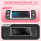 eXtremeRate 2 Pack Anti-Scratch Transparent HD Tempered Glass Screen Protector for Nintendo Switch Lite - Cherry Blossoms Pink Border