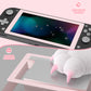 eXtremeRate 2 Pack Anti-Scratch Transparent HD Tempered Glass Screen Protector for Nintendo Switch Lite - Cherry Blossoms Pink Border