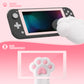 eXtremeRate 2 Pack Anti-Scratch Transparent HD Tempered Glass Screen Protector for Nintendo Switch Lite - Cherry Blossoms Pink Border