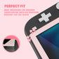 eXtremeRate 2 Pack Anti-Scratch Transparent HD Tempered Glass Screen Protector for Nintendo Switch Lite - Cherry Blossoms Pink Border