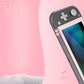 eXtremeRate 2 Pack Anti-Scratch Transparent HD Tempered Glass Screen Protector for Nintendo Switch Lite - Cherry Blossoms Pink Border