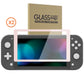 eXtremeRate 2 Pack Anti-Scratch Transparent HD Tempered Glass Screen Protector for Nintendo Switch Lite - Cherry Blossoms Pink Border