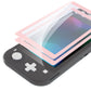 eXtremeRate 2 Pack Anti-Scratch Transparent HD Tempered Glass Screen Protector for Nintendo Switch Lite - Peach Blossoms Pink Border