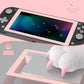 eXtremeRate 2 Pack Anti-Scratch Transparent HD Tempered Glass Screen Protector for Nintendo Switch Lite - Peach Blossoms Pink Border