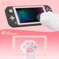 eXtremeRate 2 Pack Anti-Scratch Transparent HD Tempered Glass Screen Protector for Nintendo Switch Lite - Peach Blossoms Pink Border
