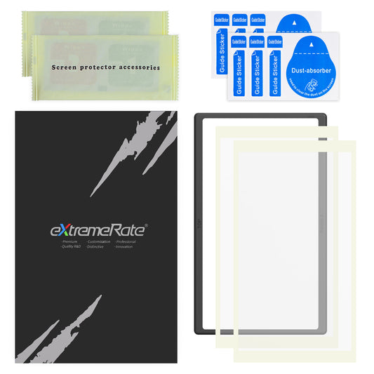 eXtremeRate 2 Pack Tempered Glass Screen Protector for Nintendo Switch 2 - Antique Yellow Border