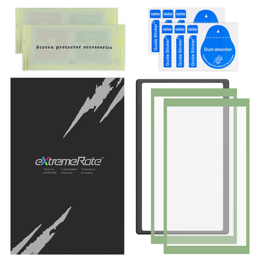 eXtremeRate 2 Pack Tempered Glass Screen Protector for Nintendo Switch 2 - Matcha Green Border